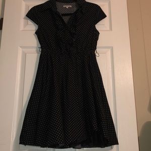 Black dress with white polka dots. Have never worn